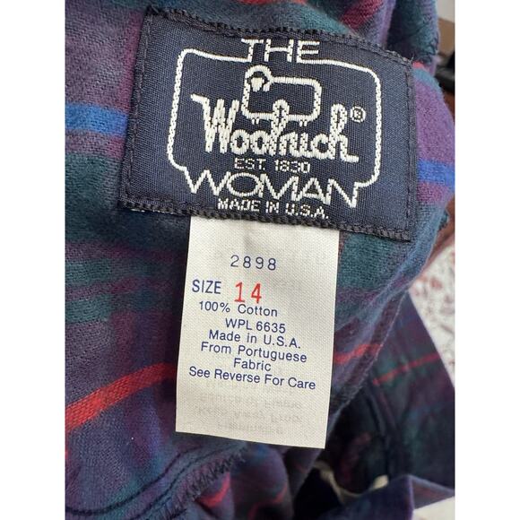 Woolrich Vintage Flannel Button Down Shirt Matching Skirt Sz M/L USA Made NWT - Picture 12 of 13